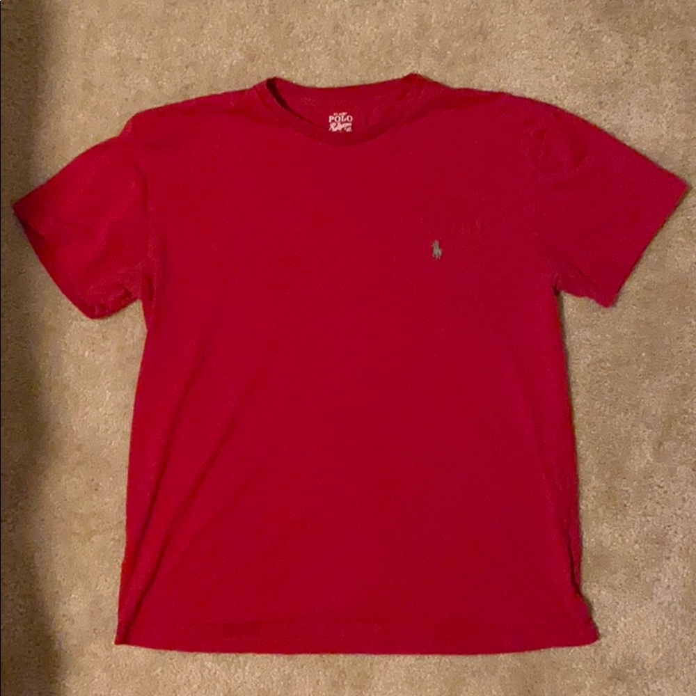Red men’s Ralph Lauren pocket tee